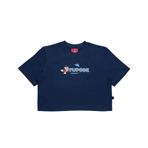 Turma da Mônica x Tupode Camiseta Sansao Voa Feminina Azul