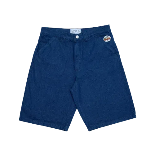 Turma da Mônica x Tupode Bermuda Baggy Mônica Sansão Voa Jeans Azul Stone