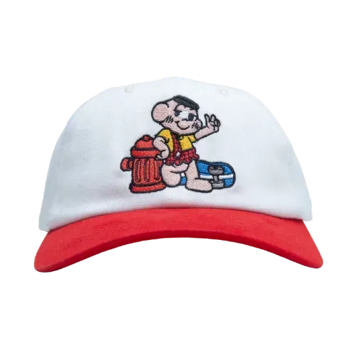 Turma da Mônica x TUPODE Boné Cascão Skatebooo Creme Vermelho