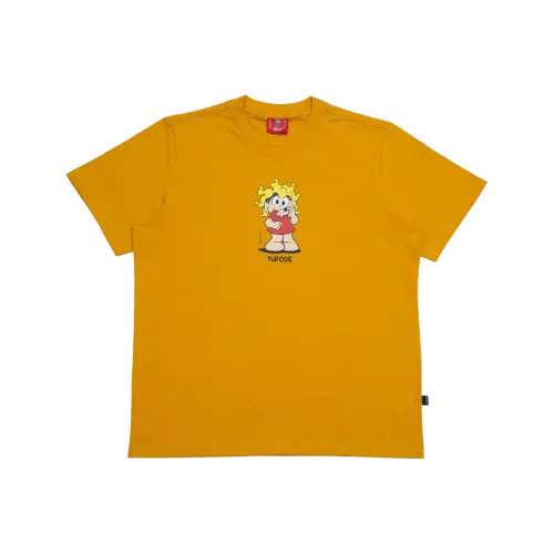 Turma da Mônica x TUPODE Camiseta Monica Maluca Mostarda