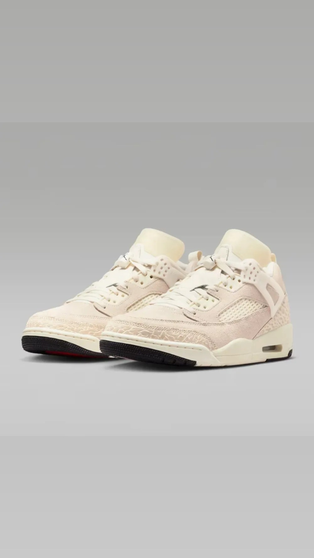 Air Jordan Spizike Low Sail Suede — 38 / 44, Novo