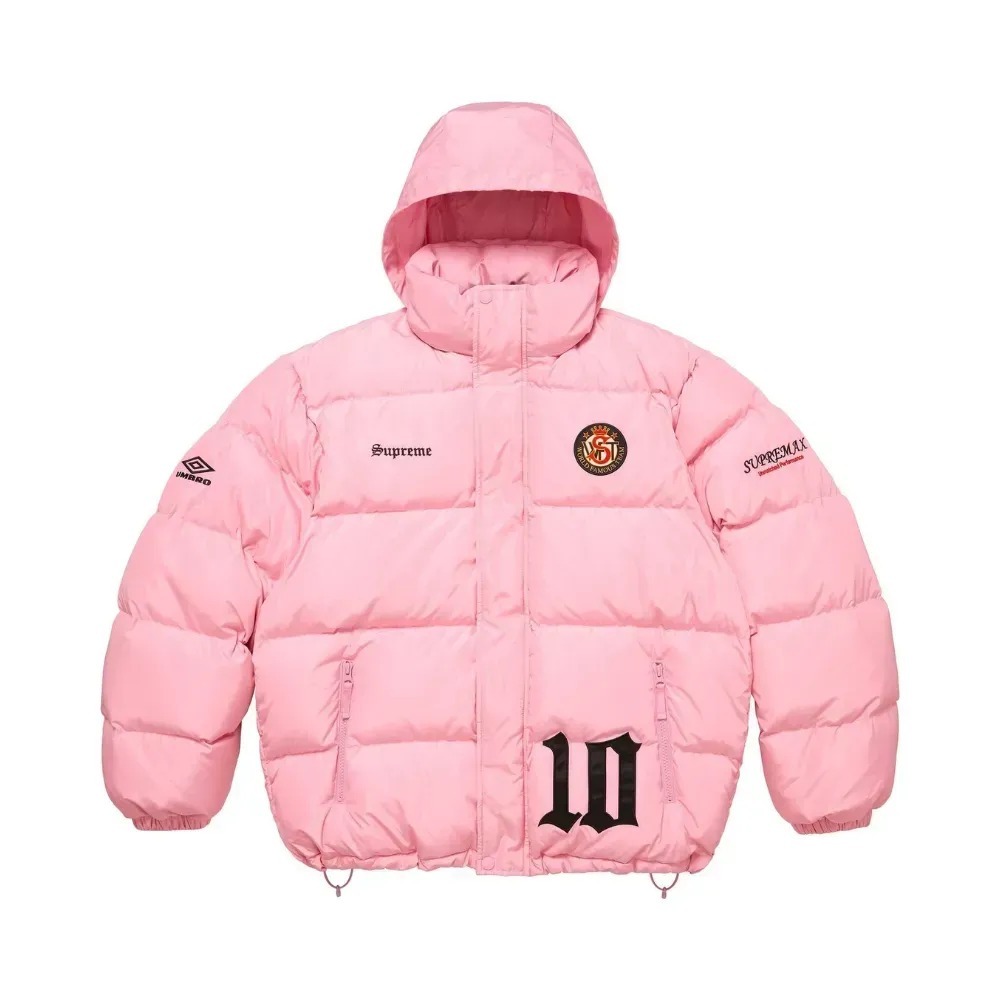 Umbro x Supreme Jaqueta Down Puffer Pink FW25-W10 — P / M / G / XG, Novo