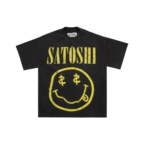 Camiseta Satoshi Nakamoto Explicit Codex Washed Black - Droper