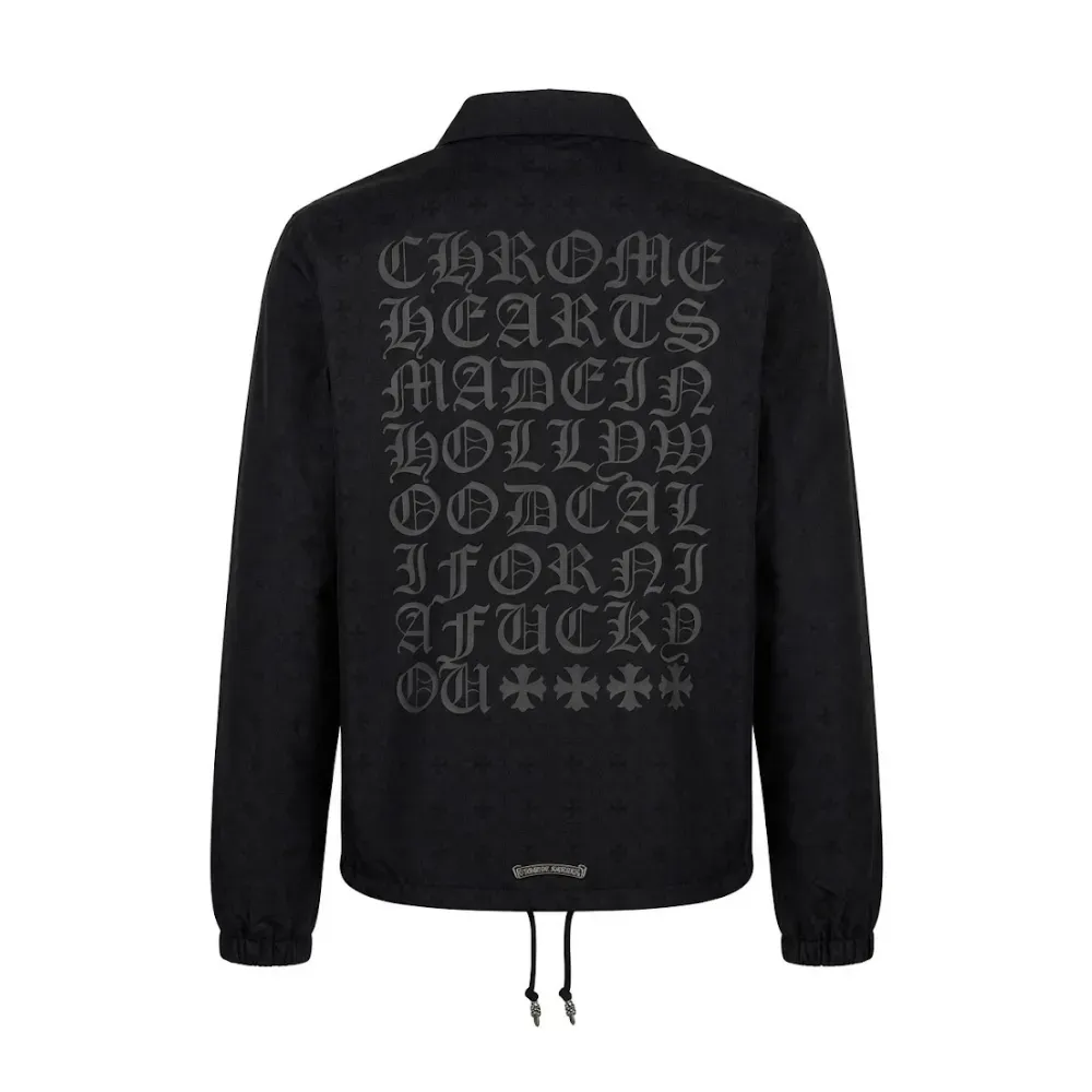 Jaqueta Chrome Hearts Cross Jacquard Eyechart Coach Black - Droper