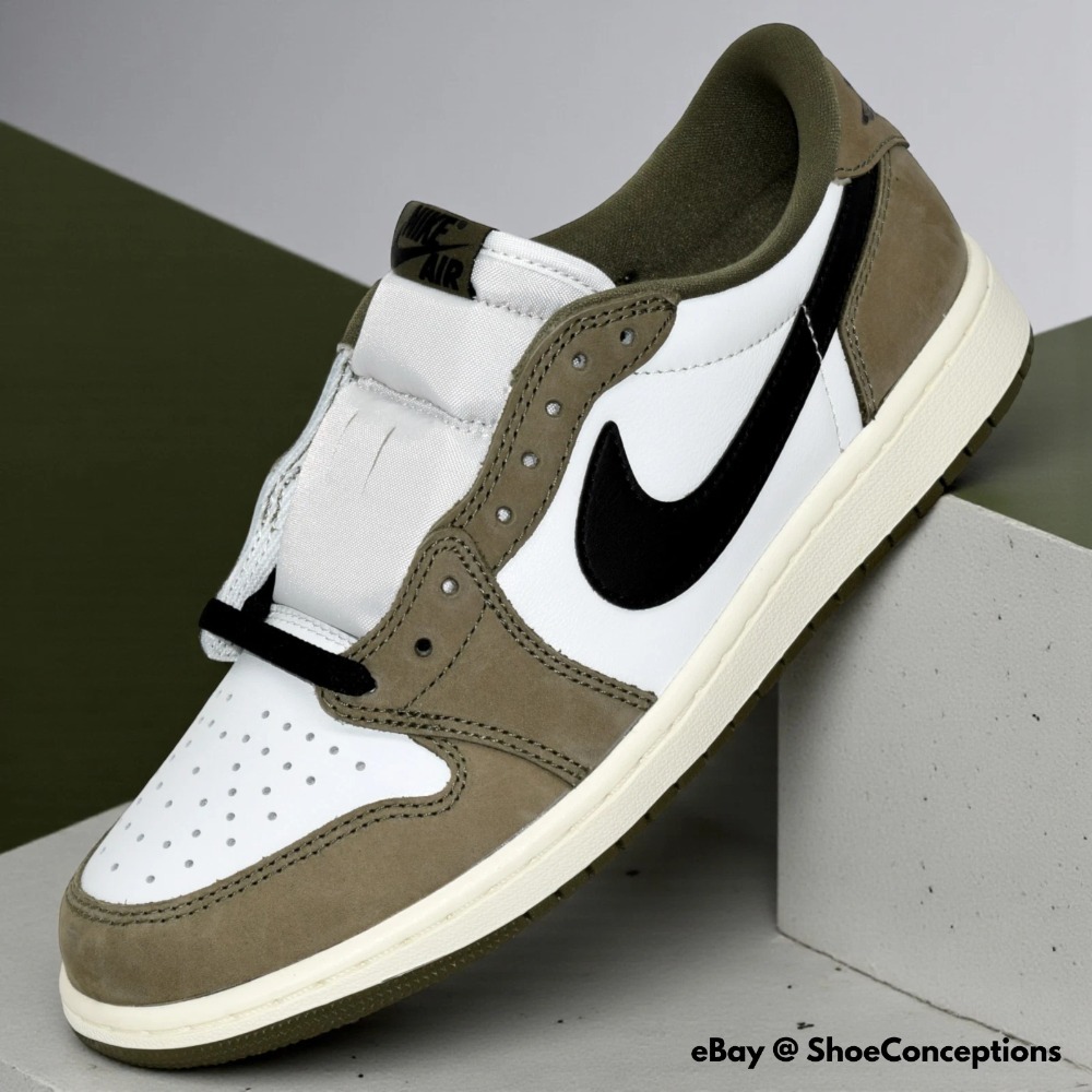 Air Jordan 1 Low OG Medium Olive — 42, Novo