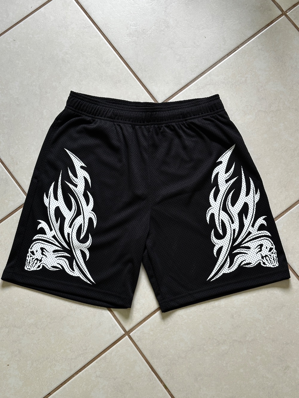Shorts Warren Lotas Mesh Skulls Black