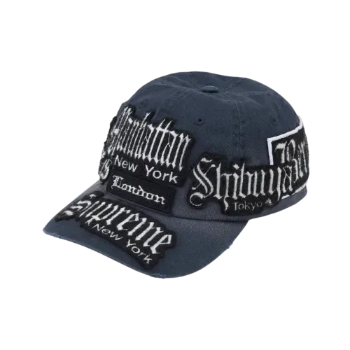 Boné Supreme City Patches 6-Panel Navy SS26-W8 - Droper