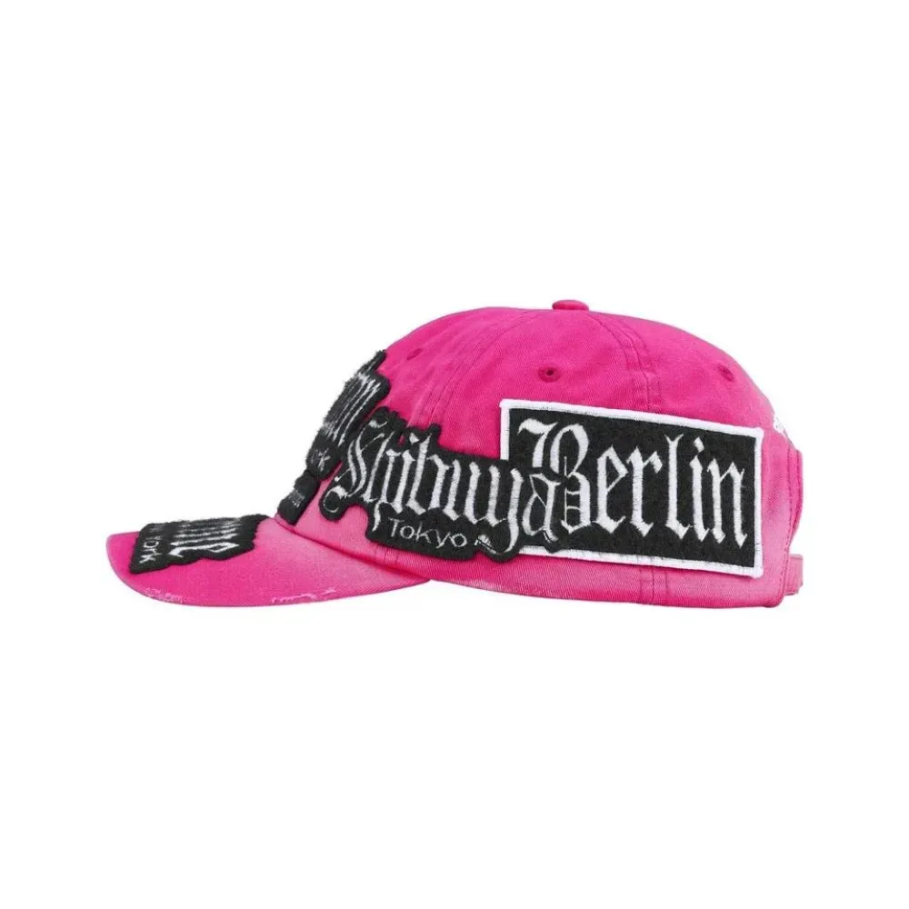 Boné Supreme City Patches 6-Panel Magenta SS26-W8 - Droper