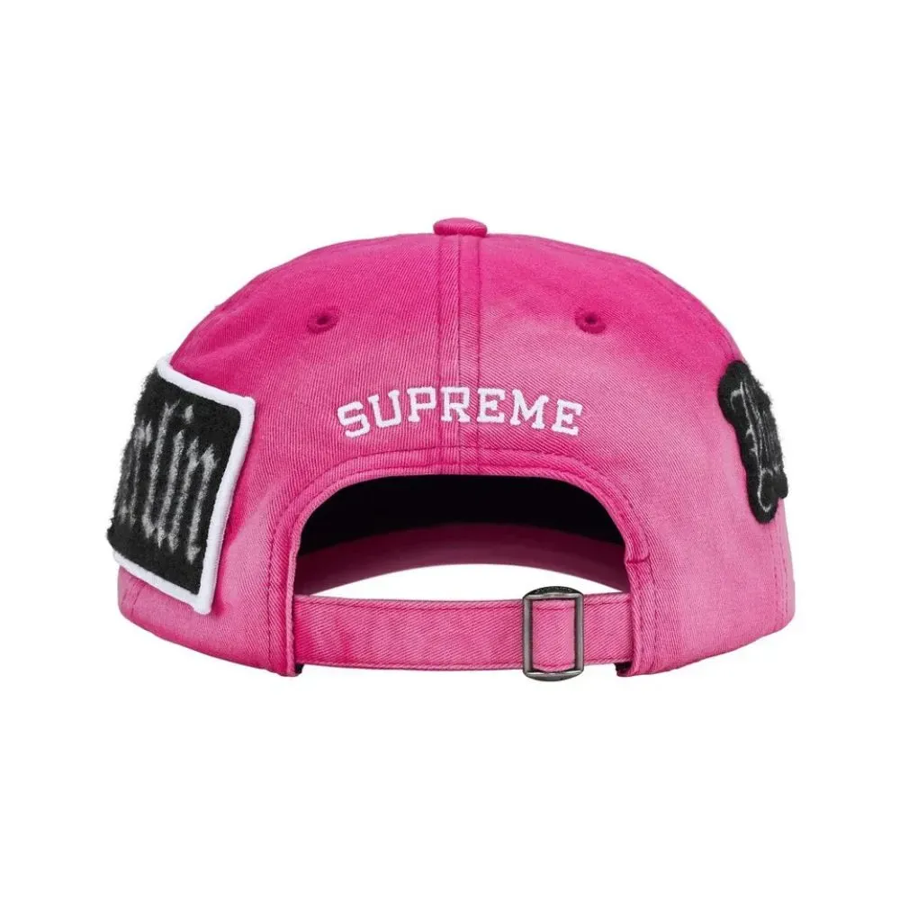 Boné Supreme City Patches 6-Panel Magenta SS26-W8 - Droper
