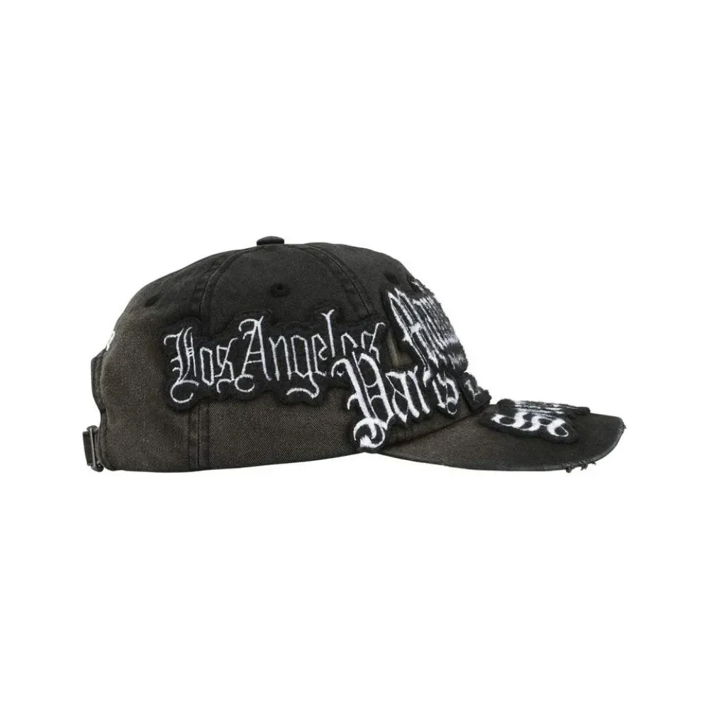 Boné Supreme City Patches 6-Panel Black SS26-W8 - Droper