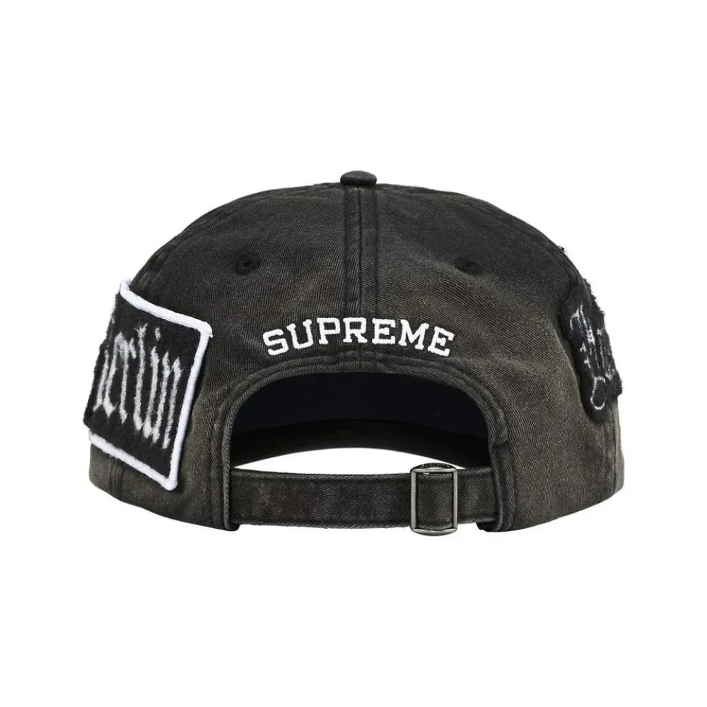 Boné Supreme City Patches 6-Panel Black SS26-W8 - Droper