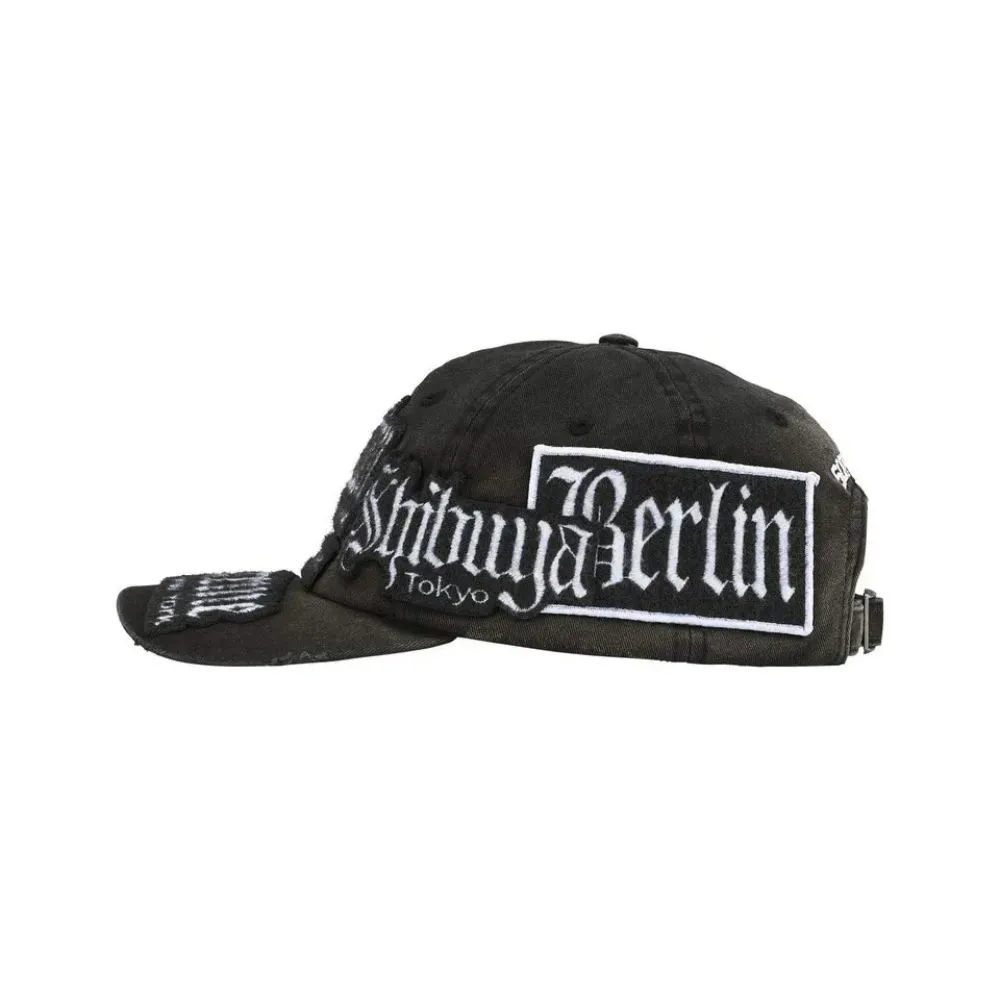 Boné Supreme City Patches 6-Panel Black SS26-W8 - Droper