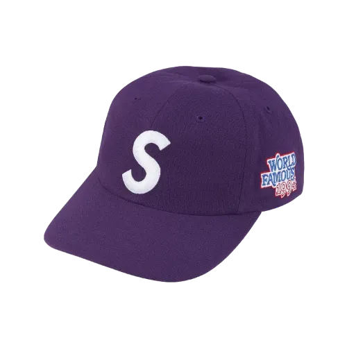 Boné Supreme World Famous S Logo 6-Panel Purple SS26-W8 - Droper