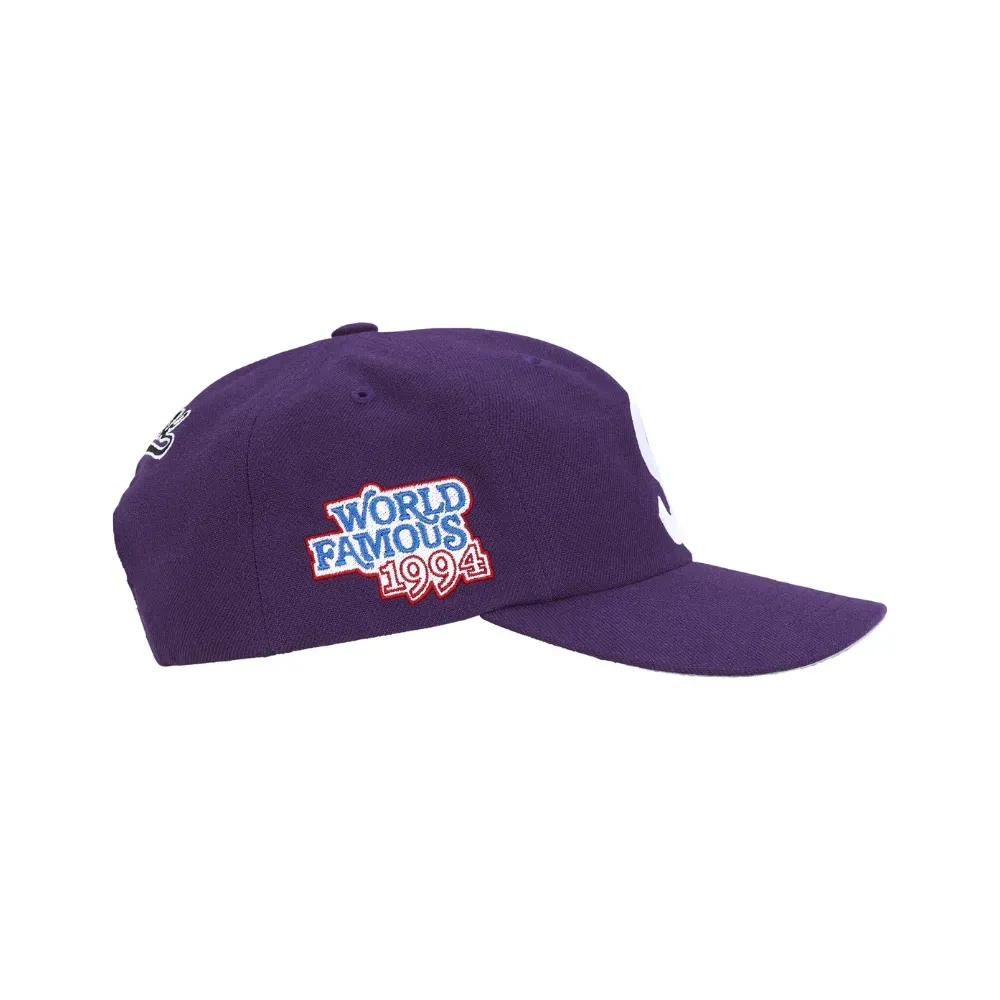 Boné Supreme World Famous S Logo 6-Panel Purple SS26-W8 - Droper