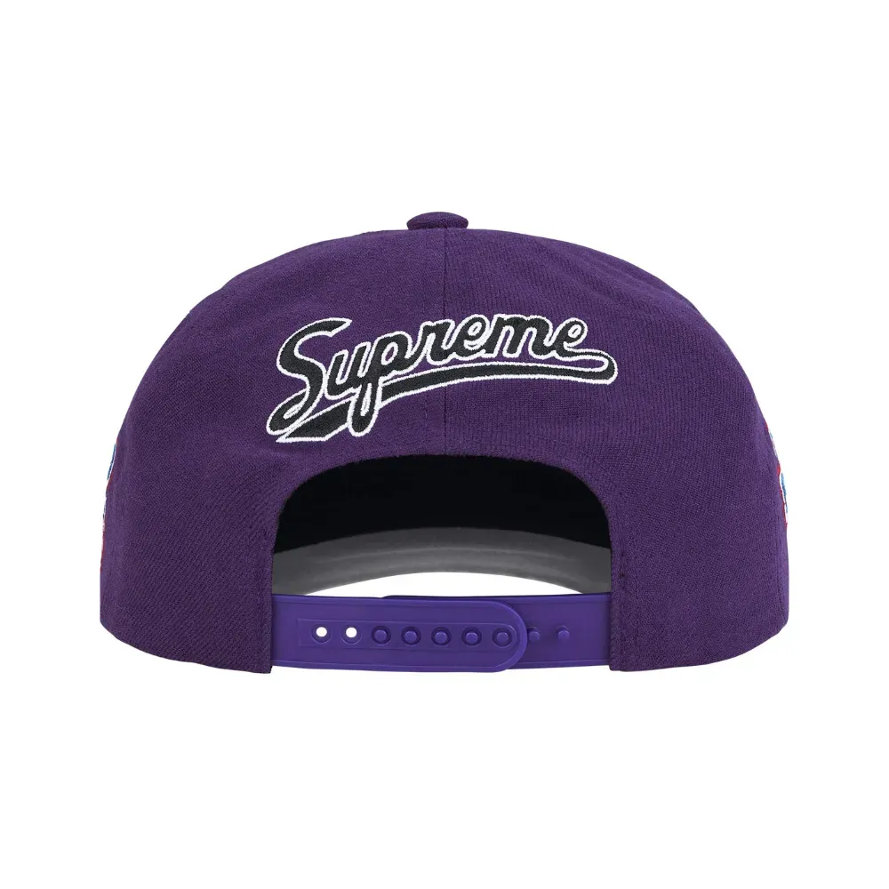 Boné Supreme World Famous S Logo 6-Panel Purple SS26-W8 - Droper