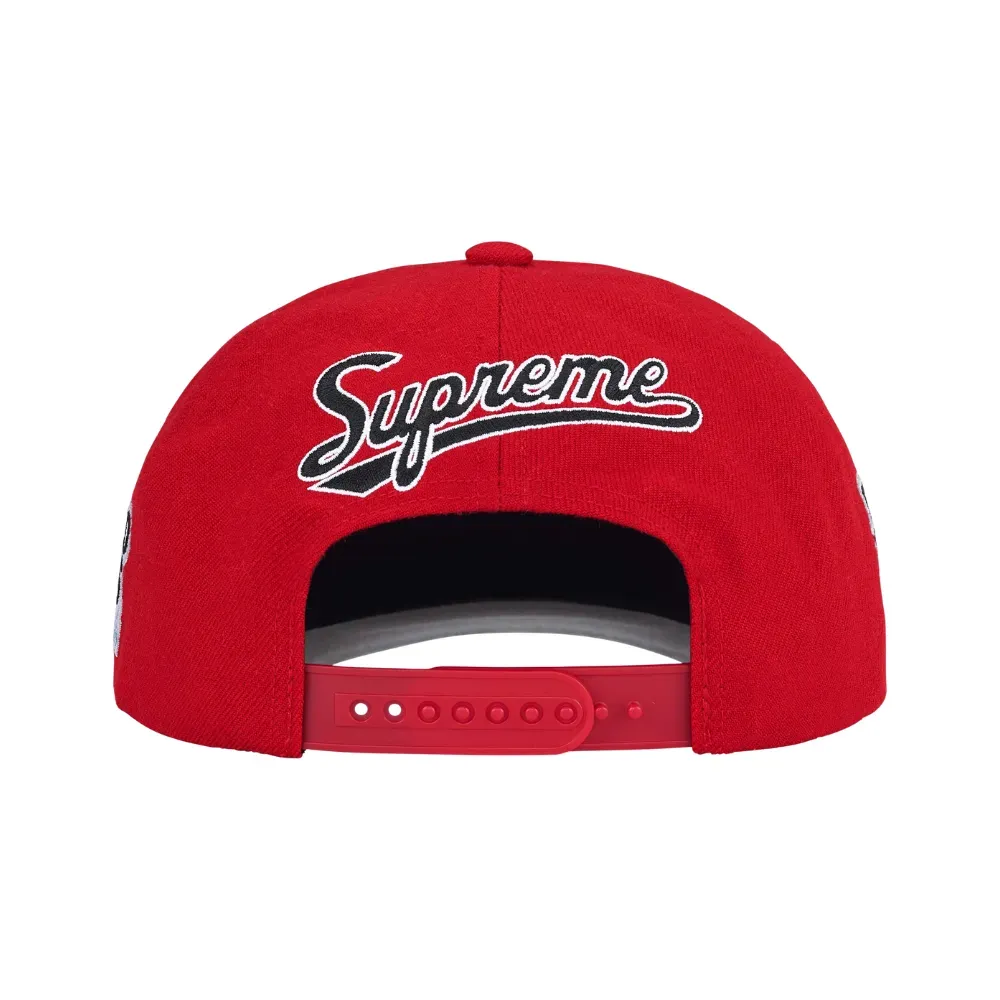 Boné Supreme World Famous S Logo 6-Panel Red SS26-W8 - Droper