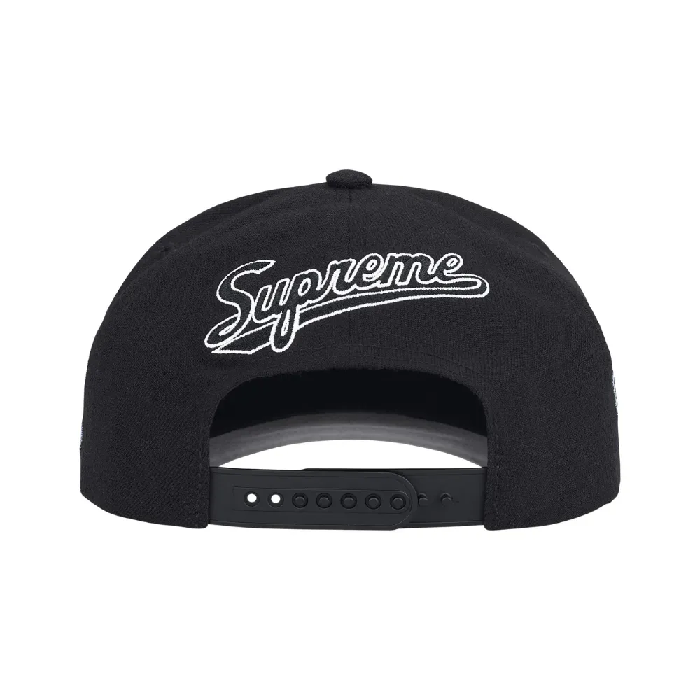 Boné Supreme World Famous S Logo 6-Panel Black SS26-W8 - Droper