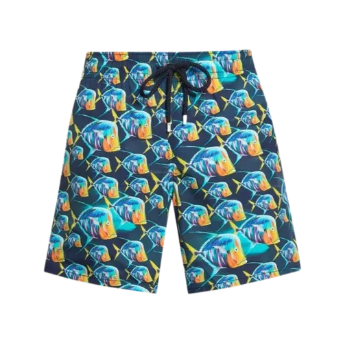 Shorts Vilebrequin Moorea Fish Print Navy