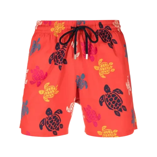 Shorts Vilebrequin Turtle-Print Swim Red