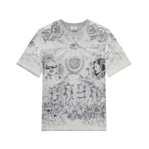Camiseta Casablanca Tattoo Mesh Top Grey