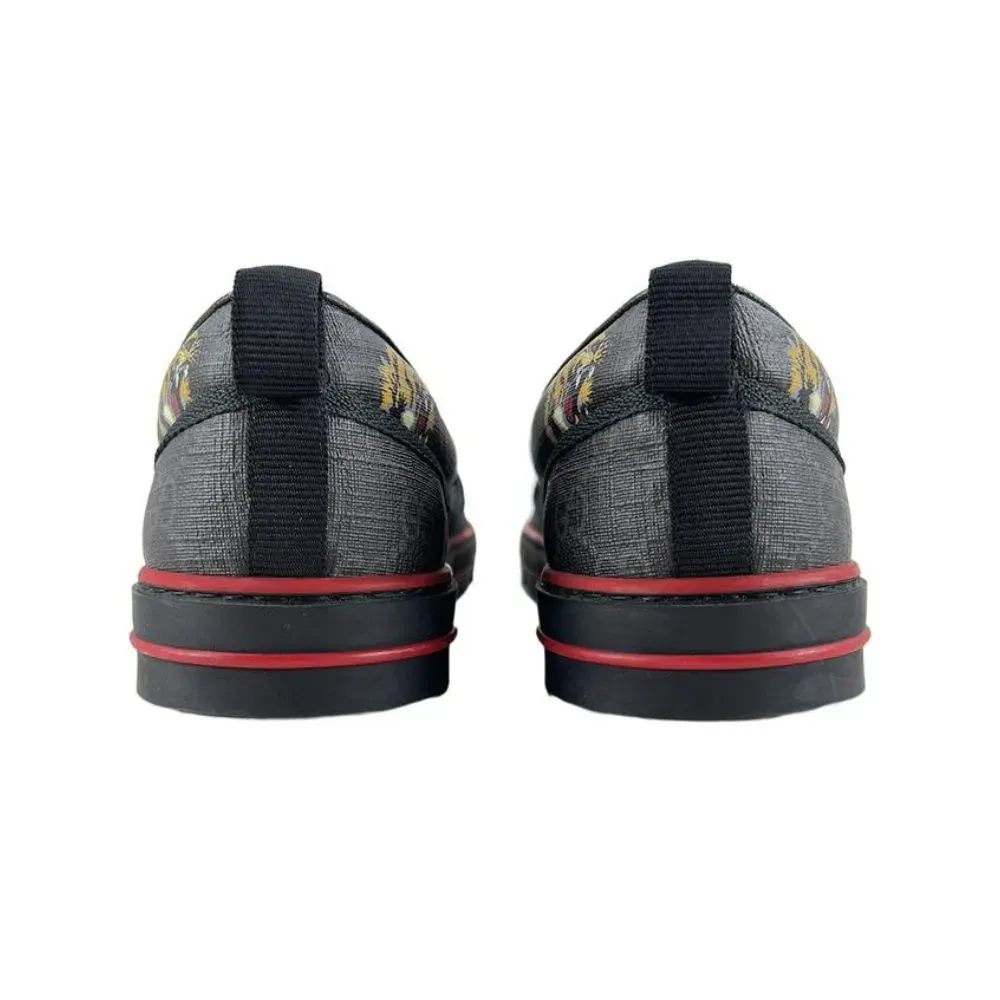 Gucci Slip On GG Supreme Tiger Black - Droper