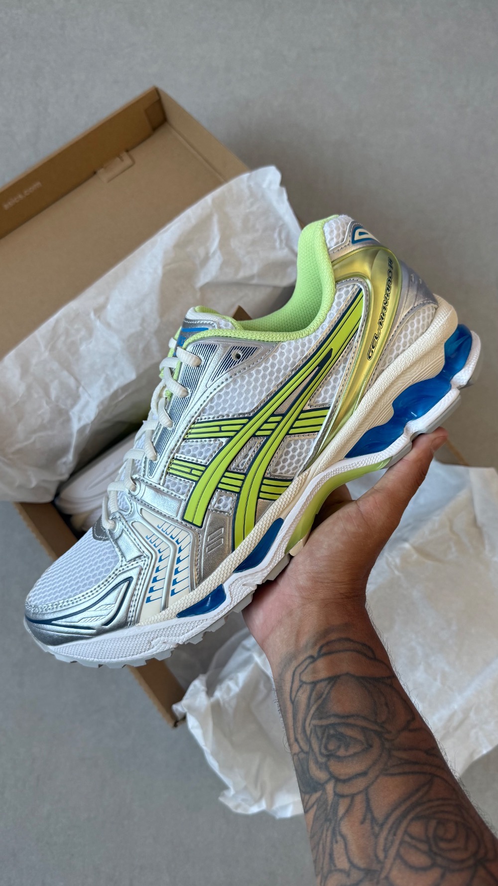 Asics Gel-Kayano 14 White Lime Green