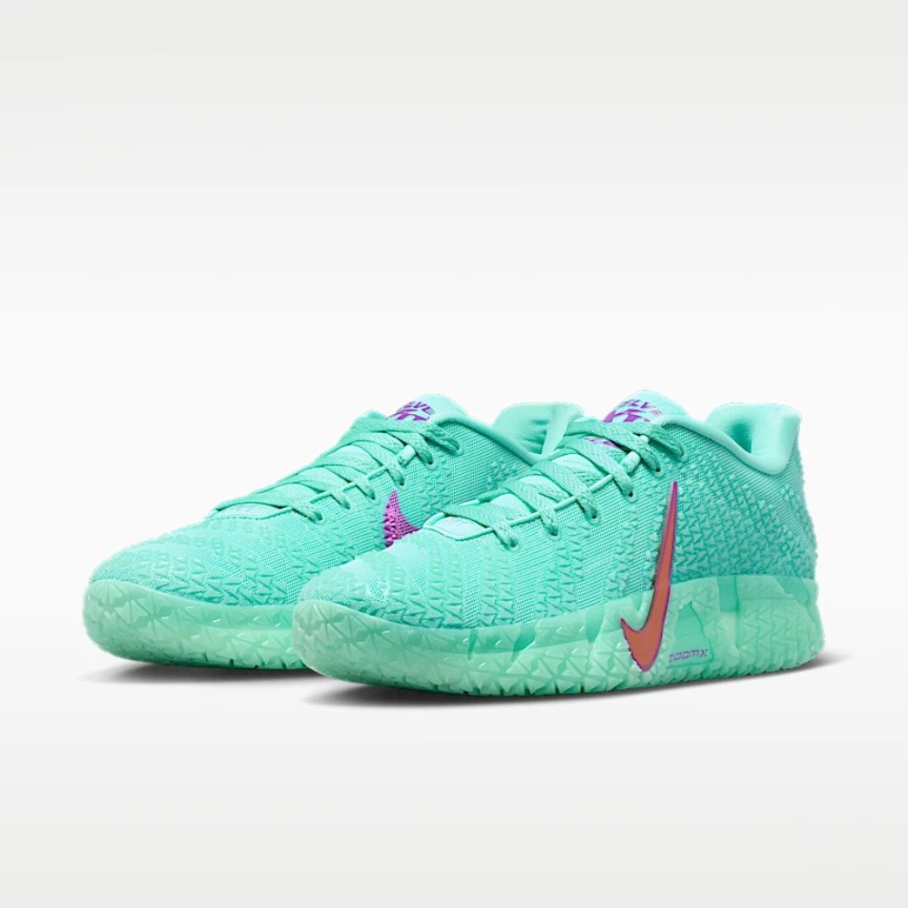 Nike Ja 3 12 Time Bleached Turquoise Vivid Purple Safety Orange — 37.5, Novo