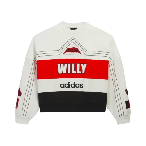 Willy Chavarria x adidas Moletom Crewneck NY Off White