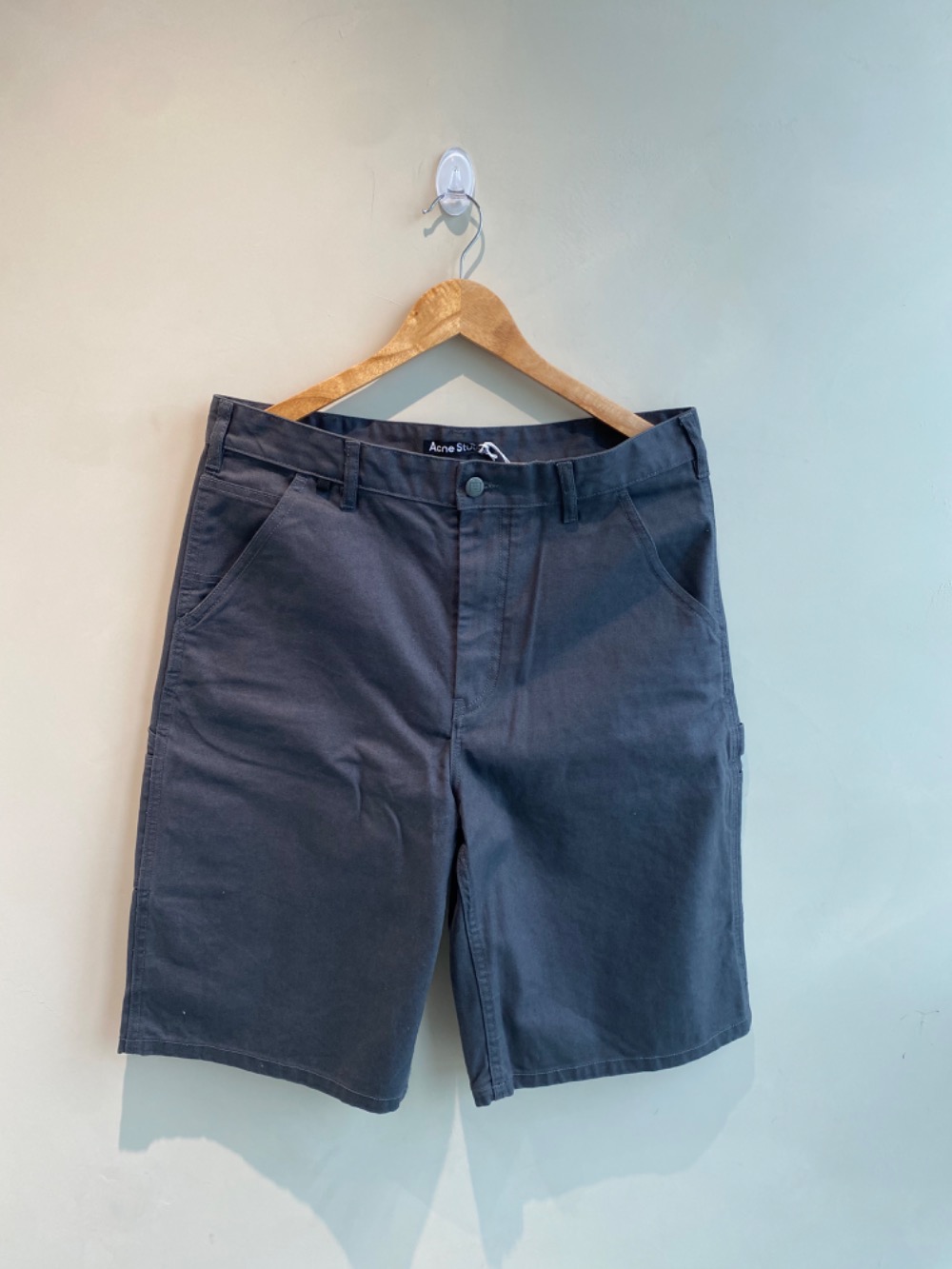 Acne Studios Bermuda Cargo Cotton Cinza