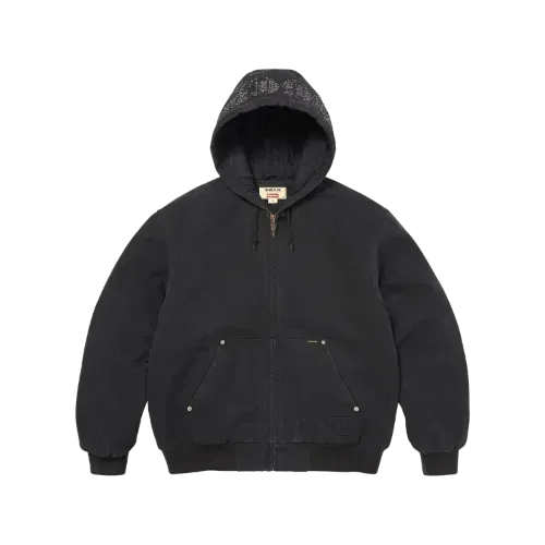 Jaqueta Supreme The Great China Wall Hooded Work Black SS26-W6