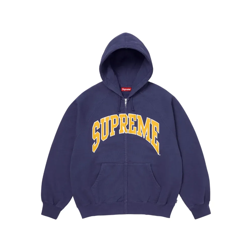 Moletom Supreme Cracked Raglan Zip Up Washed Navy SS26-W9 - Droper