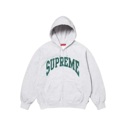 Moletom Supreme Cracked Raglan Zip Up Ash Grey SS26-W9 - Droper
