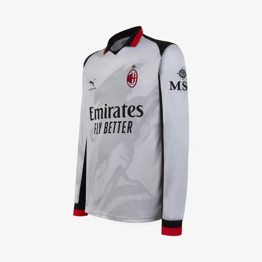 AC Milan x Slam Jam x Puma Camiseta Long Sleeve Jersey Silver 2025