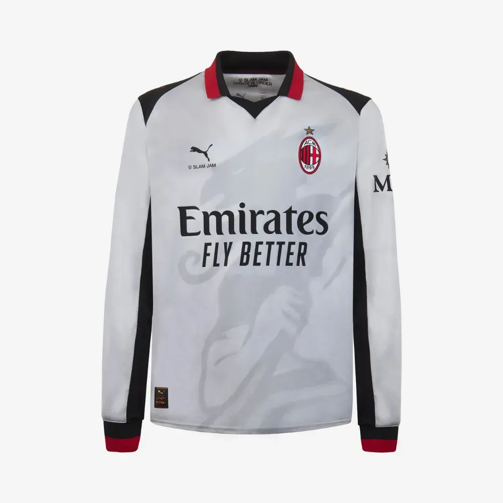 AC Milan x Slam Jam x Puma Camiseta Long Sleeve Jersey Silver 2025