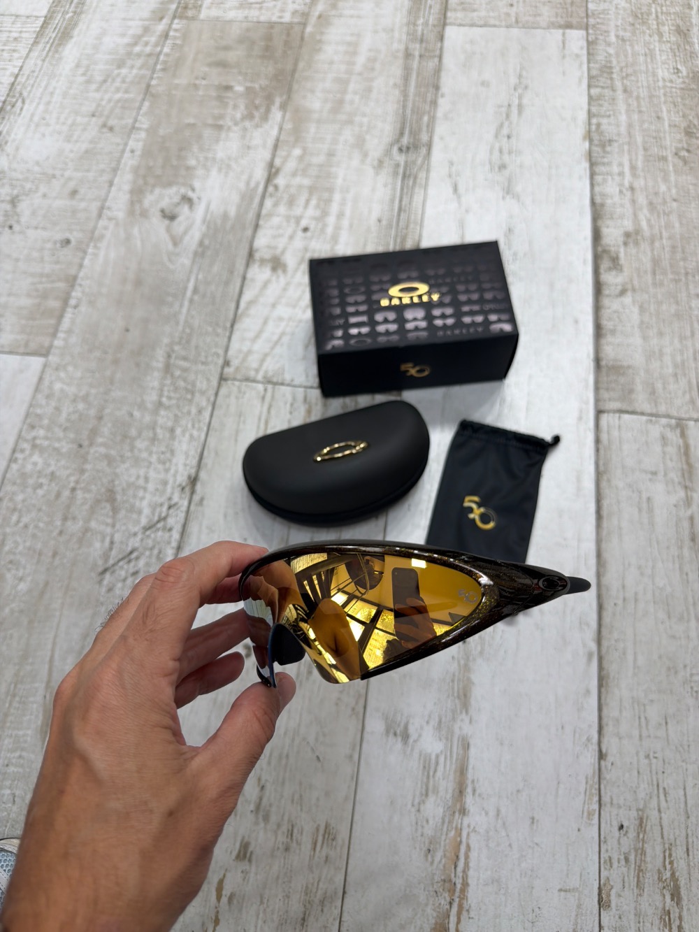 Óculos Oakley Ellipse 50th Anniversary Midas Fleck Prizm 24k — Único, Novo