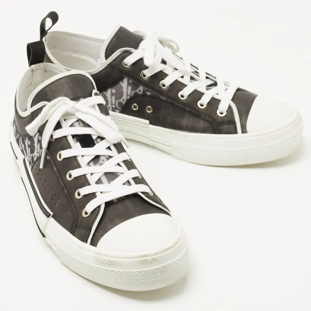 Dior Oblique Mesh Rubber B23 Black White - Droper