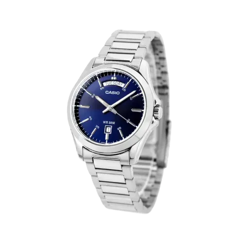 Relógio Casio Day Date Standard Quartz Navy 39.8 mm