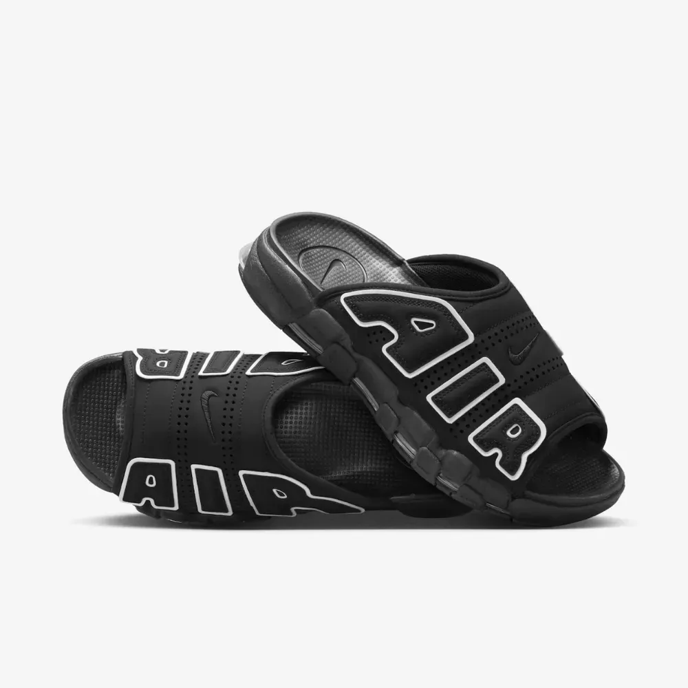 Nike Air More Uptempo Slide Black - Droper