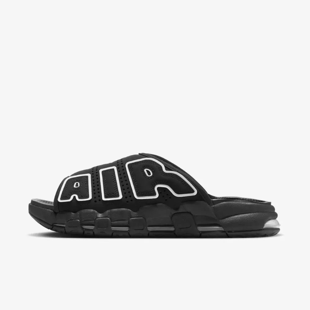 Nike Air More Uptempo Slide Black - Droper