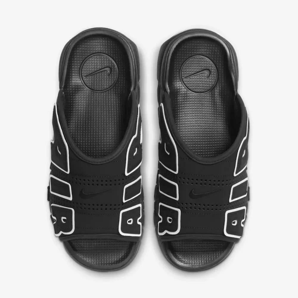 Nike Air More Uptempo Slide Black - Droper
