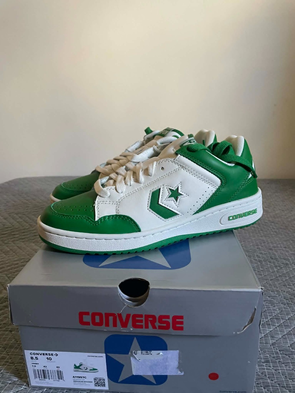 Converse Weapon Low Green Vintage White