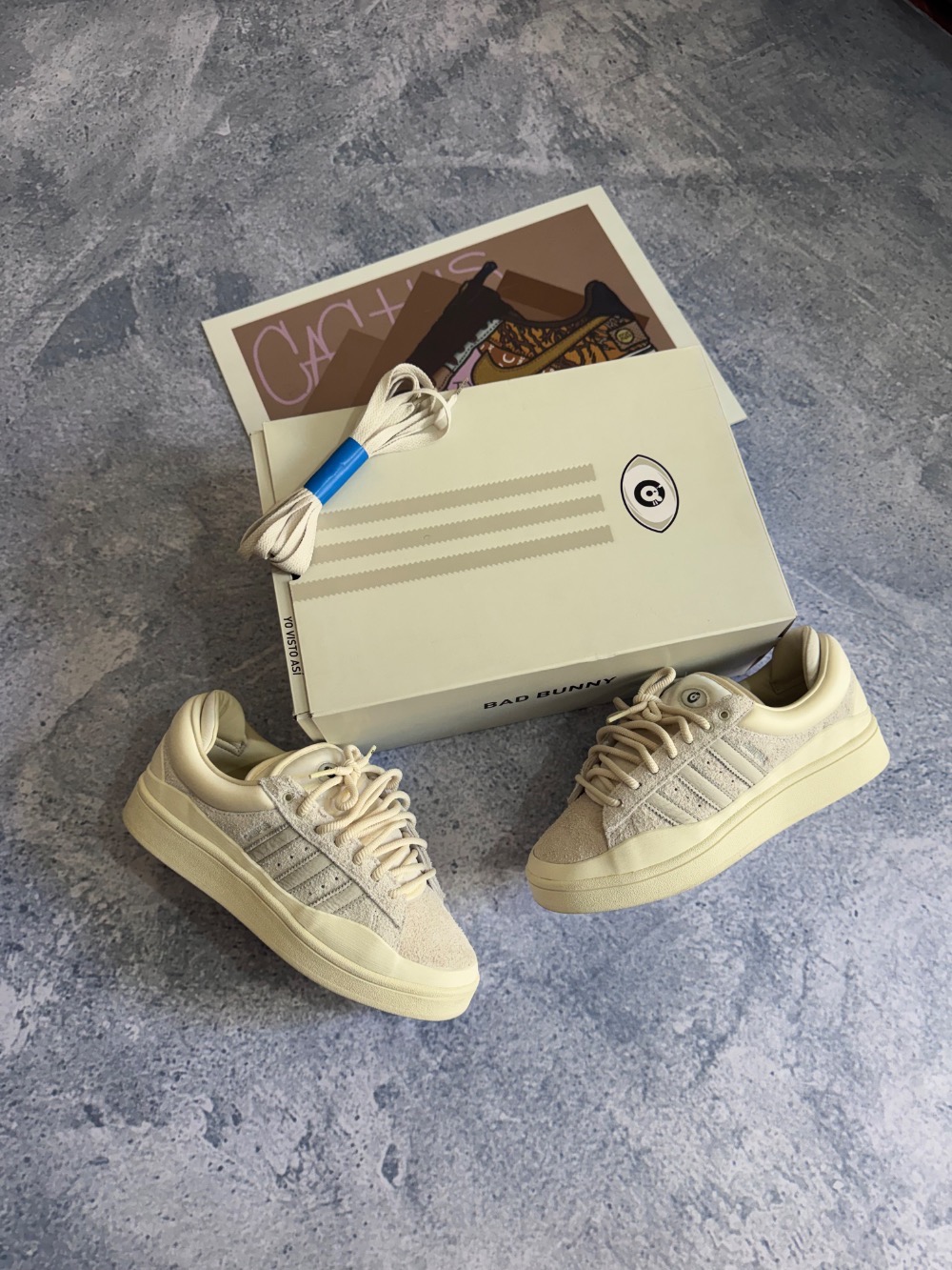 Bad Bunny x adidas Campus Light Cloud White