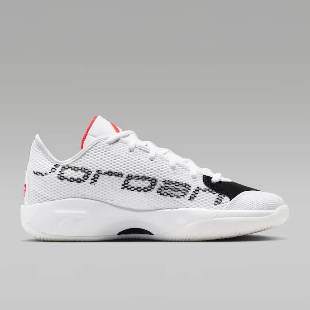 Air Jordan Luka 77 White Black Sail Bright Crimson - Droper