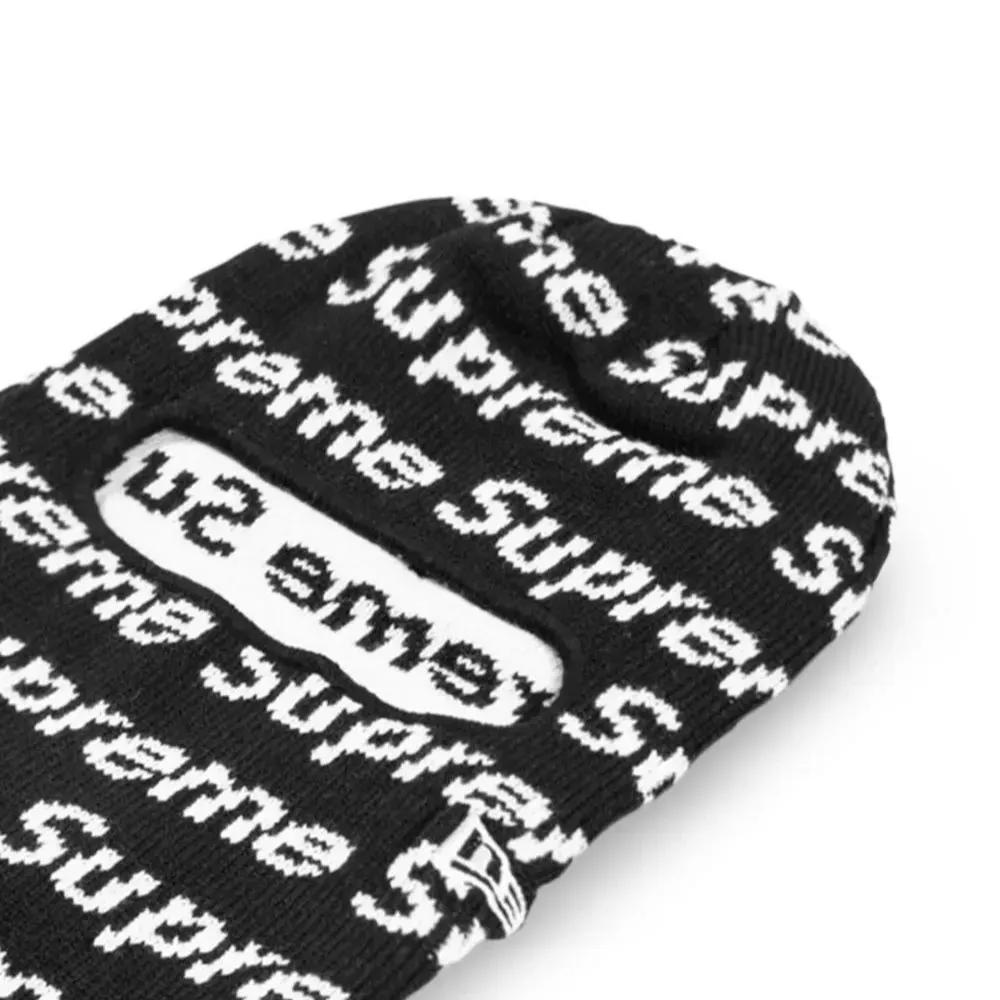 Supreme ✕ New Era Repeat Black balaclava New Era x Supreme Balaclava Repeat Black FW23 - Droper