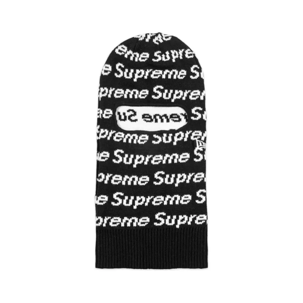 Supreme ✕ New Era Repeat Black balaclava New Era x Supreme Balaclava Repeat Black FW23 - Droper