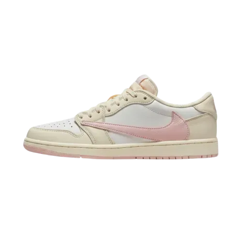 Travis Scott x Air Jordan 1 Low Sail Tropical Pink Shy Pink Muslin