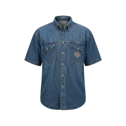 Camisa Harley Davidson Jeans Blue