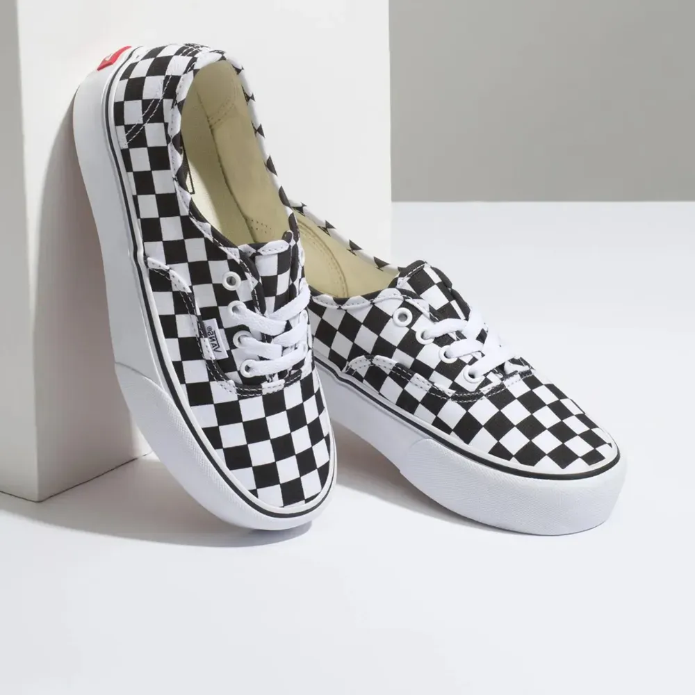 Vans Authentic Plataforma Checkerboard True White - Droper