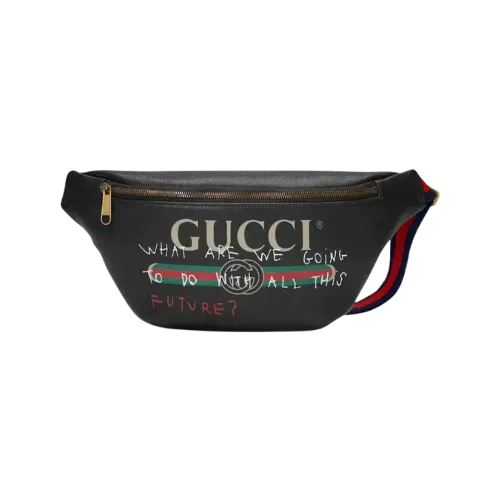 Coco Capitán x Gucci Pochete Logo Belt Bag Vintage Black