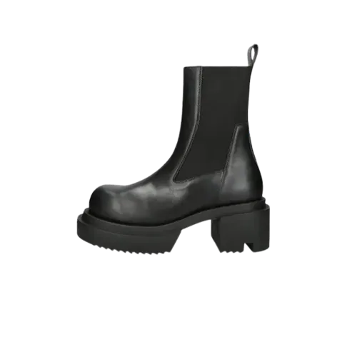 Bota Rick Owens Beatle Bogun Leather Black - Droper
